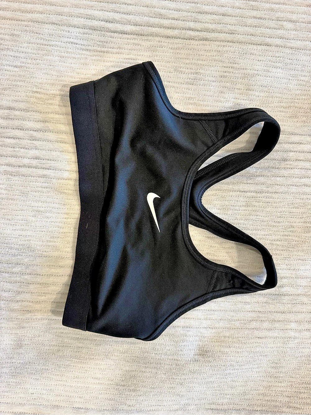 Nike Dri-FIT Swoosh Medium-Support Sports Bra Black Athletic One-Piece